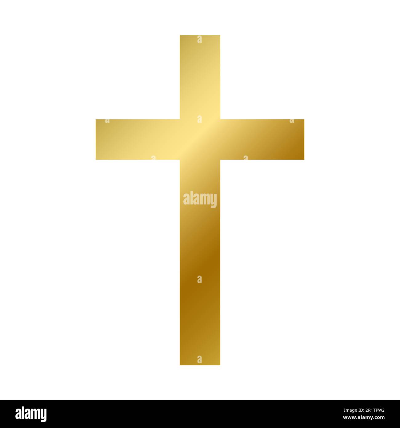 Simbolo croce latina isolato. Segno d'oro religioso cristiano su sfondo  bianco disegno vettoriale. Croce chiesa cristianesimo lucido. Religione  Immagine e Vettoriale - Alamy