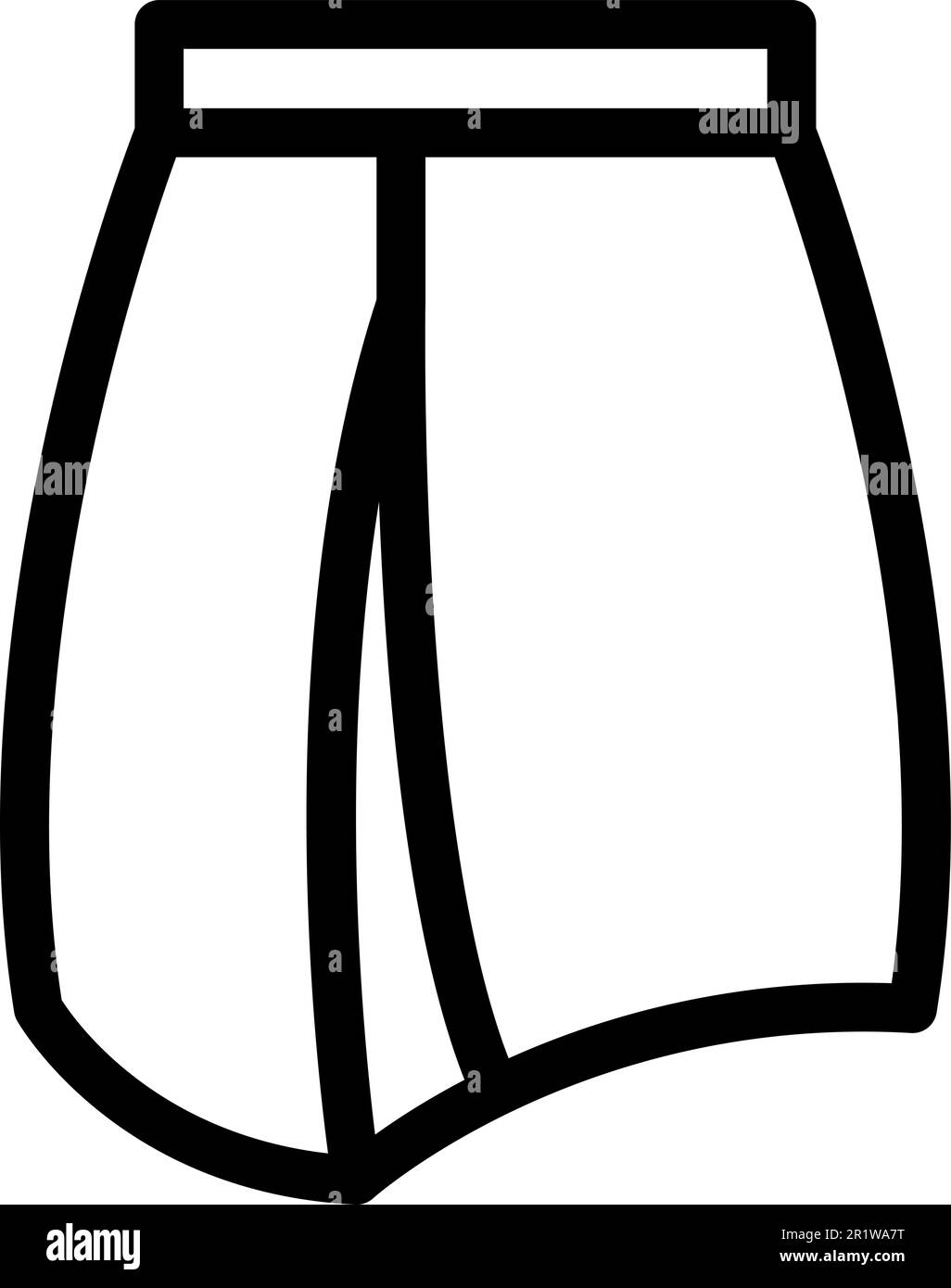 Icona gonna denim vettore contorno. Moda tessuto. Design moderno Illustrazione Vettoriale