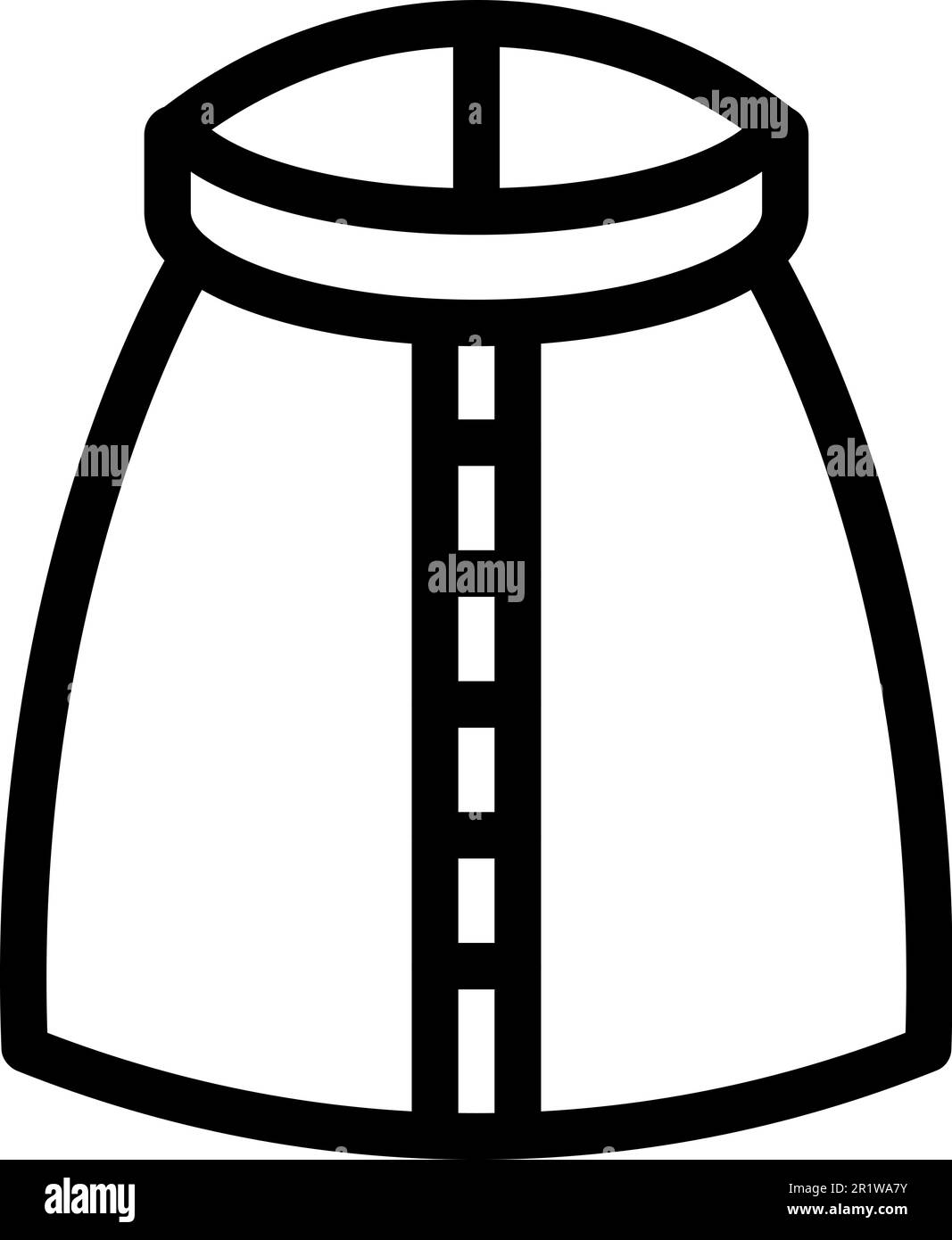 Icona gonna Tulle vettoriale contorno. Abbigliamento in tessuto. Donna indossare Illustrazione Vettoriale