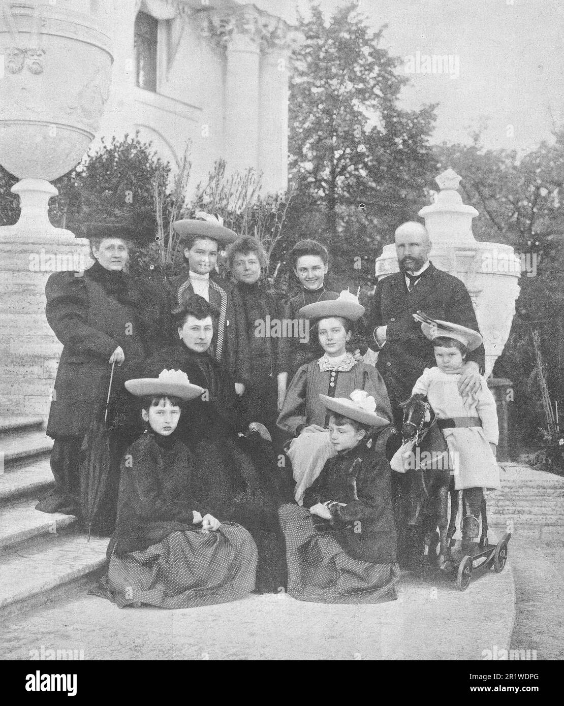 Pyotr Stolypin con la sua famiglia. Foto Stock