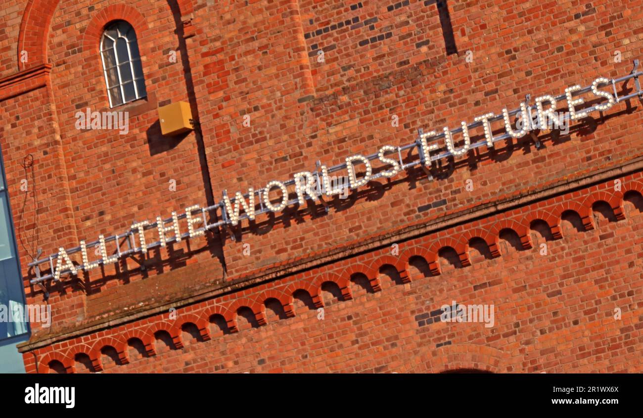 Premio Turner artista in prima lista Nathan Coley: Da qui opere d'arte, Biennale di Liverpool, a St Georges Pumping House, Mann Island, L3 1BP Foto Stock