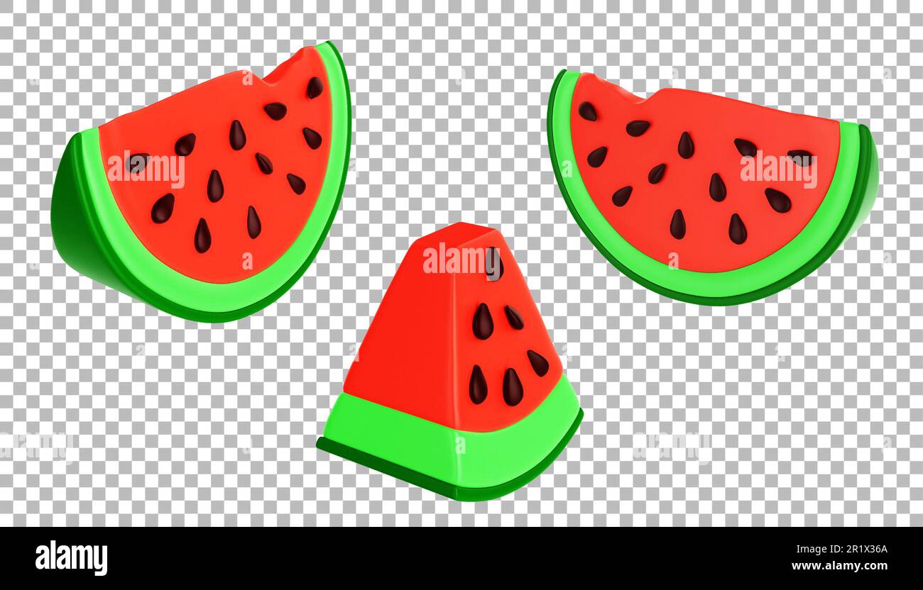 Set di melone rosso adatto al vostro concetto di frutta. Foto Stock