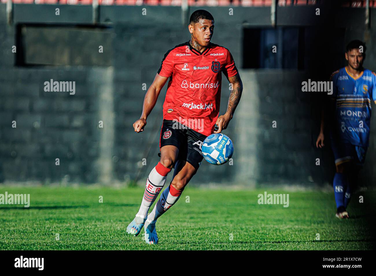 Pelotas, Brasile. 15th maggio, 2023. RS - PELOTAS - 14/05/2023 - BRASILEIRO D 2023, BRASILE DE PELOTAS X SAOJOSEENSE - Guilherme Belea giocatore del Brasile de Pelotas durante una partita contro Saojoseense allo stadio Bento Mendes de Freitas per il campionato brasiliano D 2023. Foto: Volmer Perez/AGIF/Sipa USA Credit: Sipa USA/Alamy Live News Foto Stock