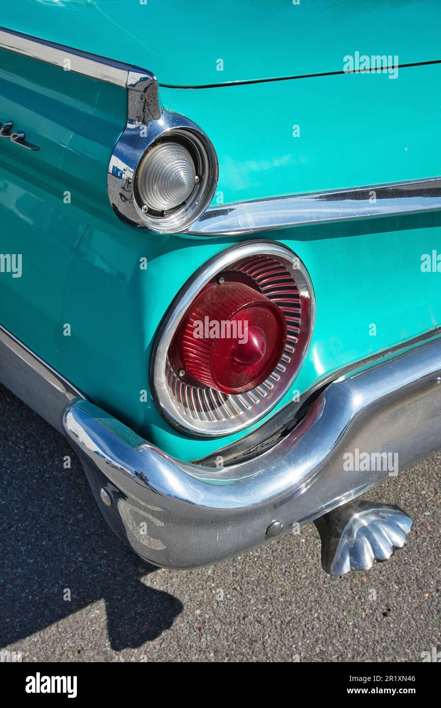 1950s Ford Fairlane 500 Galaxie Skyliner dettaglio Foto Stock