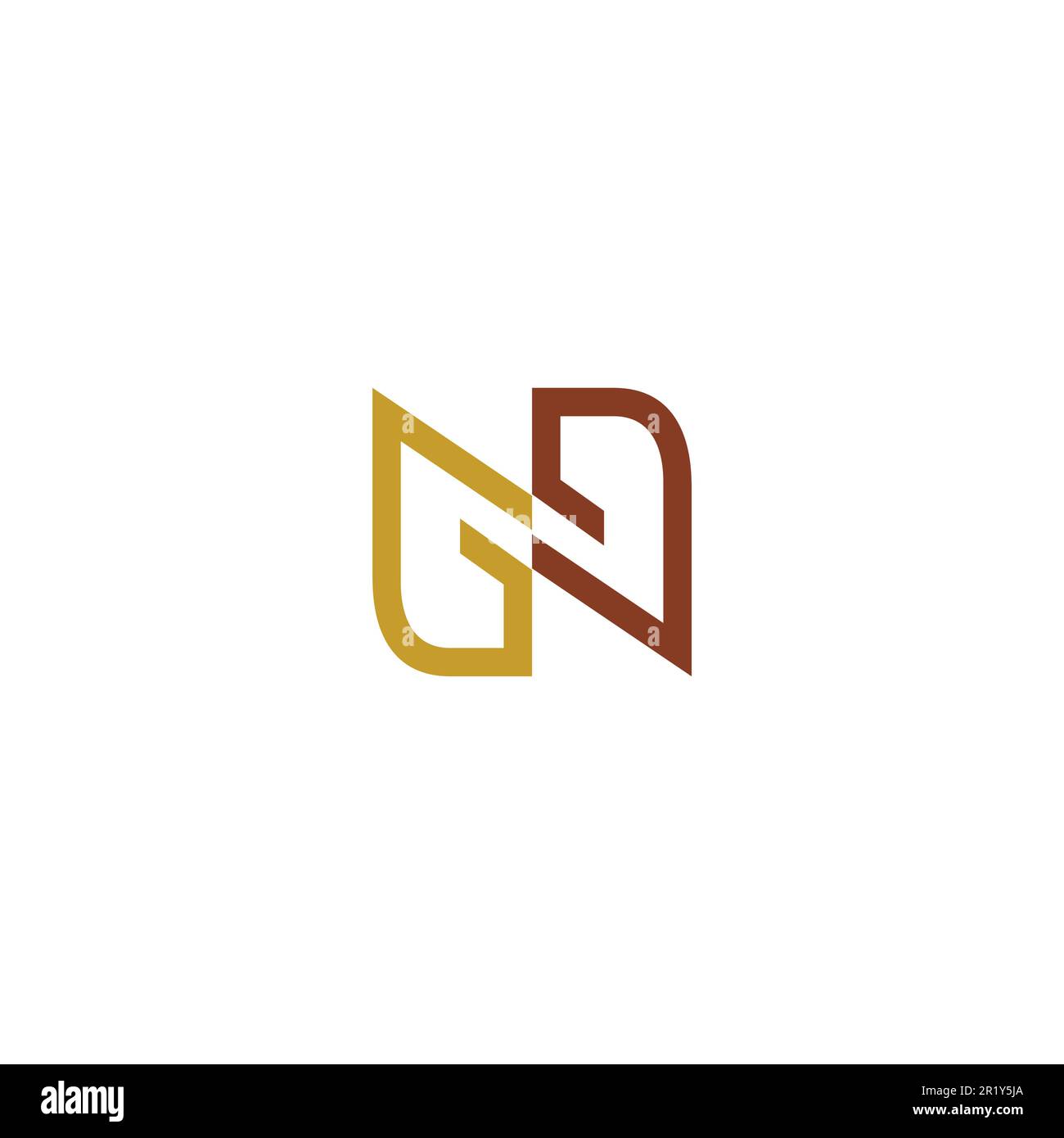 Logo lettera N. N vettore di logo semplice Illustrazione Vettoriale