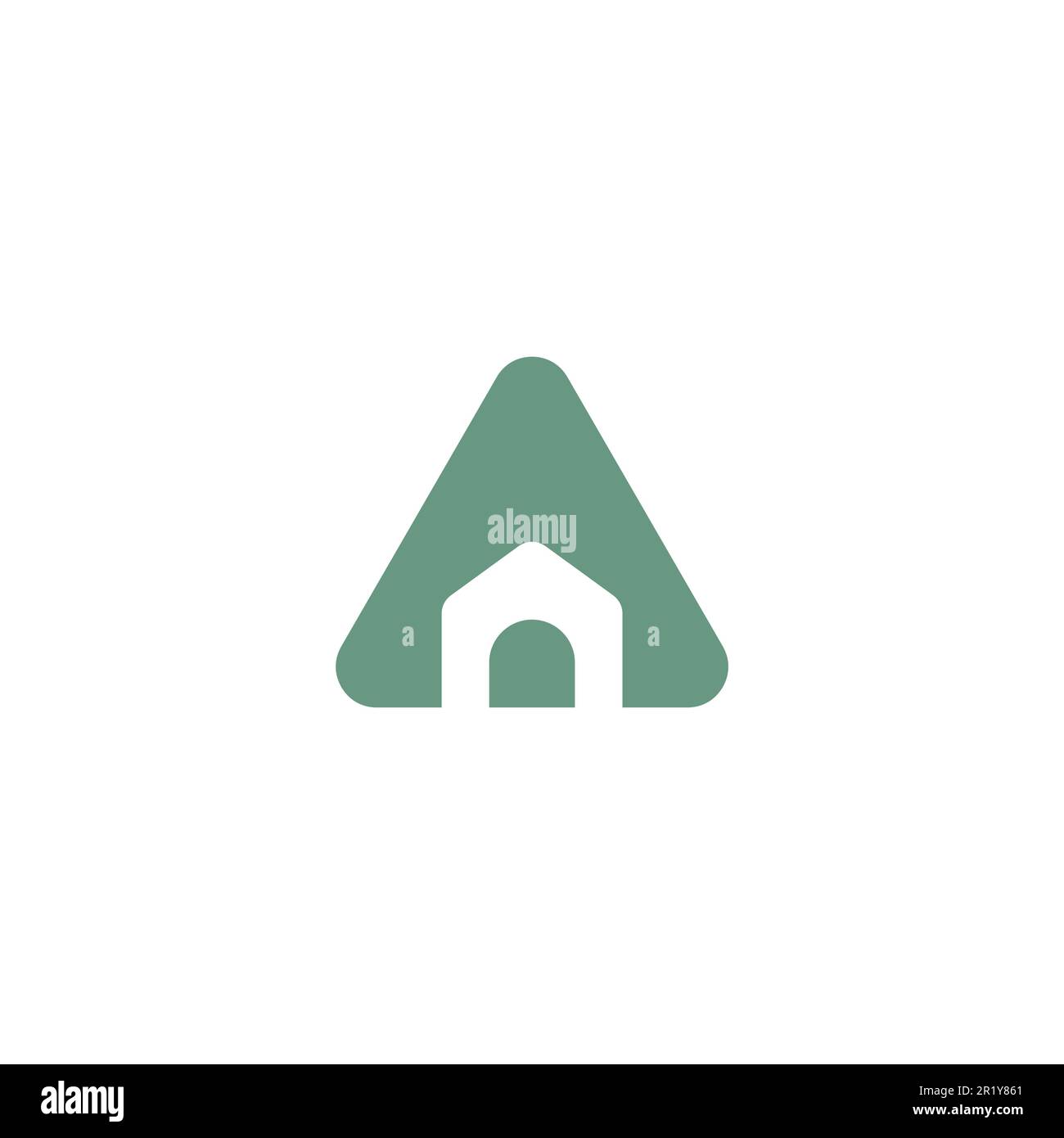 Lettera A Home Logo. Logo Home Triangle Illustrazione Vettoriale