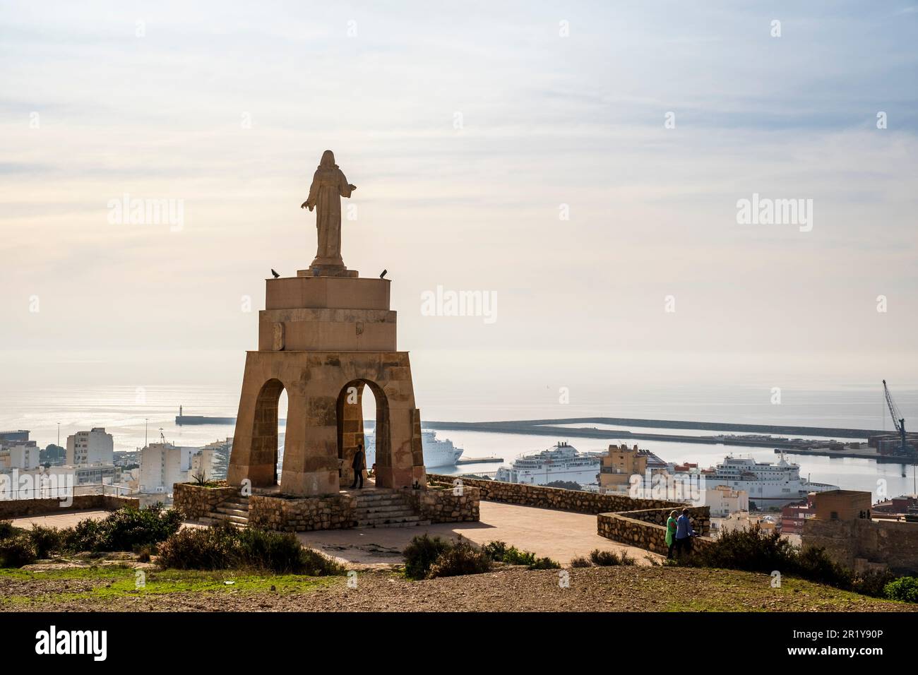 Almeria, Spagna - Dicembre 31st 2022: Vista stupefacente di cerro San Cristobal,, Almeria, andalusia, Spagna Foto Stock