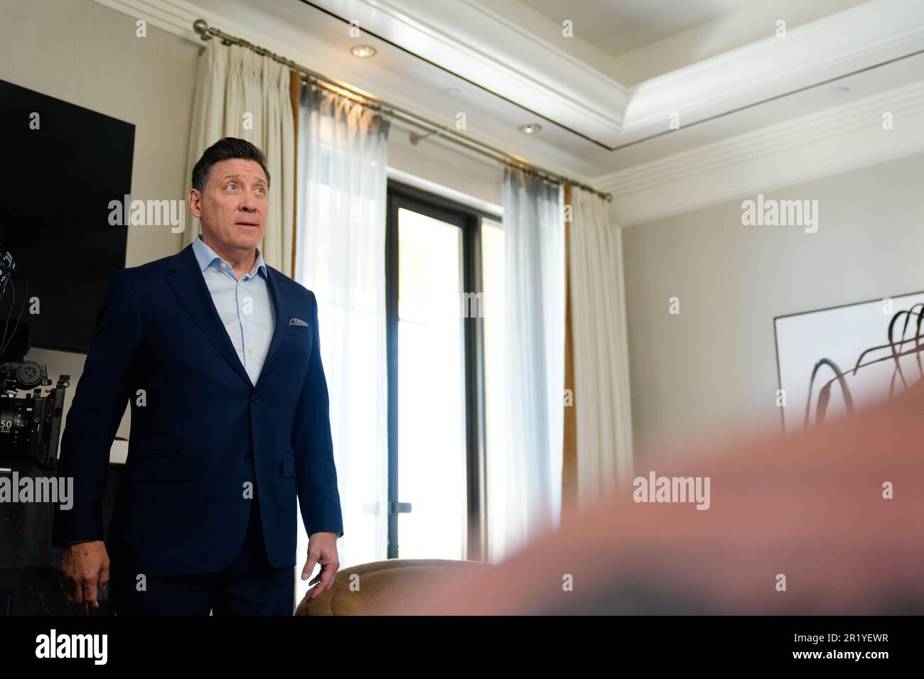 Los Angeles, California, Stati Uniti. 15th maggio, 2023. Los Angeles, CA - Maggio 16: (L-R) Peter Murray, CEO di PFL alla Professional Fighters League - Firma del contratto a Beverly Wilshire, A Four Seasons Hotel il 15 maggio 2023 a Los Angeles, CA (Foto di Louis Grasse/PFL) Credit: PX Images/Alamy Live News Foto Stock