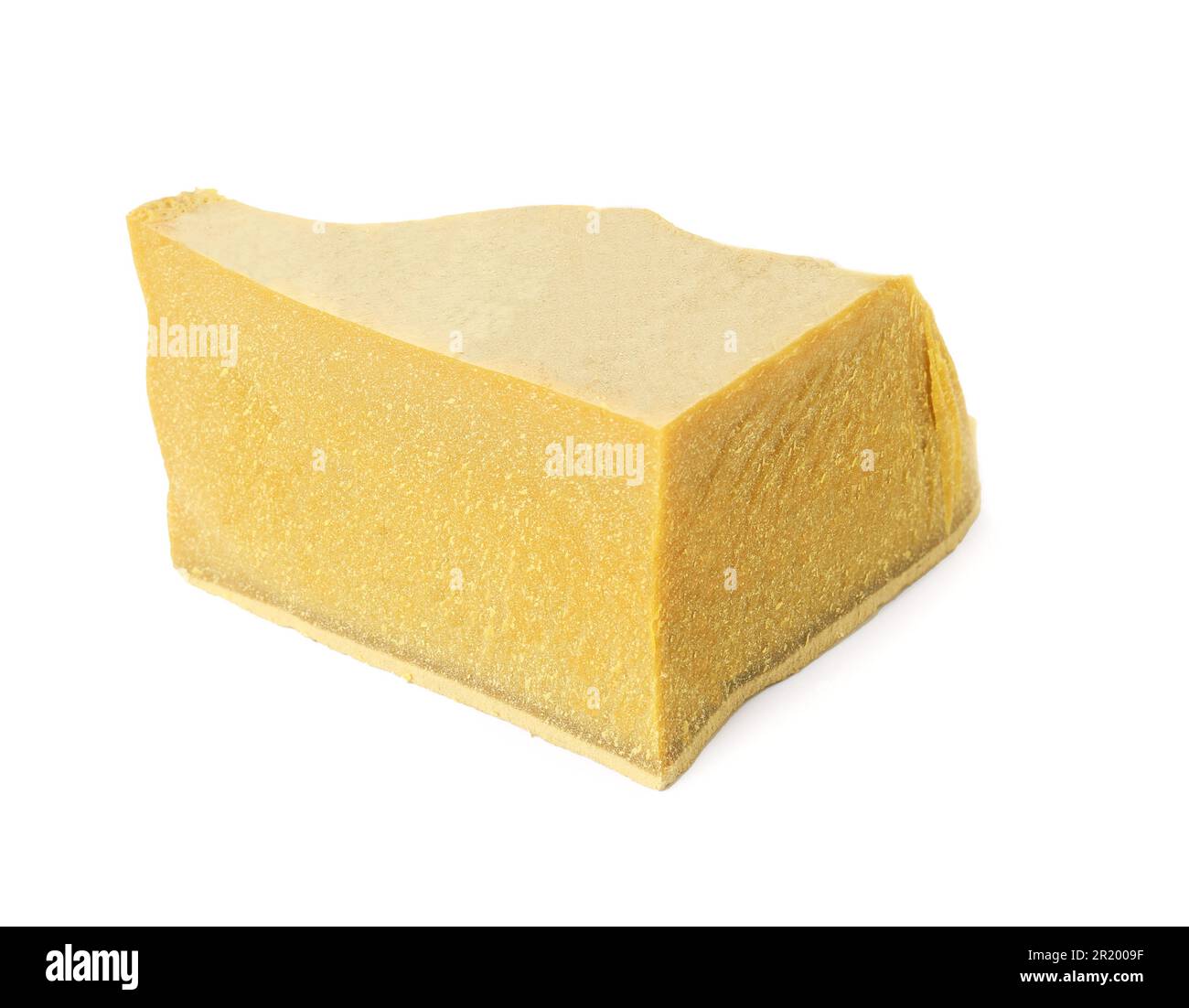 Blocco naturale di cera d'api organica isolato su bianco Foto Stock