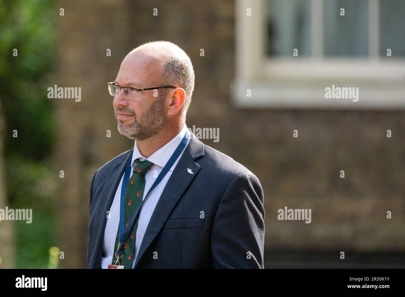 Londra, Regno Unito. 16th maggio, 2023. Food Security Conference Farm to Fork summit at 10 Downing Street, London UK Jake Freestone, Farm Manager Overbury Farms, Credit: Ian Davidson/Alamy Live News Foto Stock Londra, Regno Unito. 16th maggio, 2023. Food Security Conference Farm to Fork summit at 10 Downing Street, London UK Jake Freestone, Farm Manager Overbury Farms, Credit: Ian Davidson/Alamy Live News Foto Stock