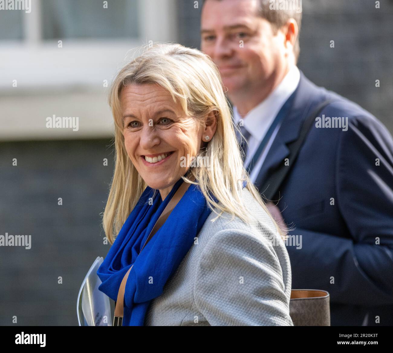 Londra, Regno Unito. 16th maggio, 2023. Food Security Conference Farm to Fork summit at 10 Downing Street, London UK Minette Batters NFU Presidente Credit: Ian Davidson/Alamy Live News Foto Stock