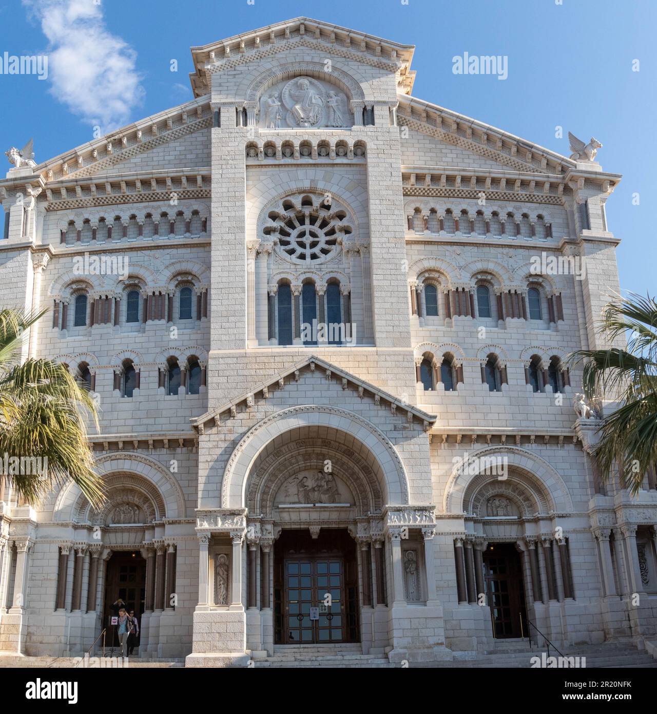 Monaco-Ville, Monaco, aprile 20th 2023:- una vista della Cattedrale di nostra Signora dell'Immacolata Concezione a Monaco-Ville, noto anche come Monaco Cathedral Foto Stock