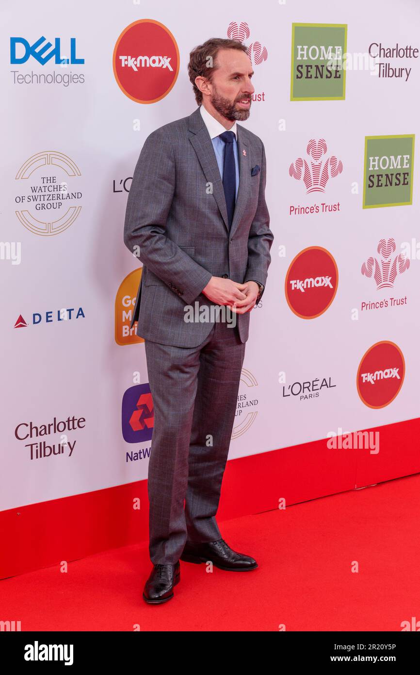 Theatre Royal Drury Lane, Londra, Regno Unito. 16th maggio 2023. Gareth Southgate arriva al Theatre Royal, Drury Lane per il 19th° anno The Prince’s Trust e TKMaxx & Homesense Awards. I premi premiano i giovani che sono riusciti contro le probabilità, hanno migliorato le loro possibilità di vita e hanno avuto un impatto positivo sulla loro comunità locale. Foto di Amanda Rose/Alamy Live News Foto Stock