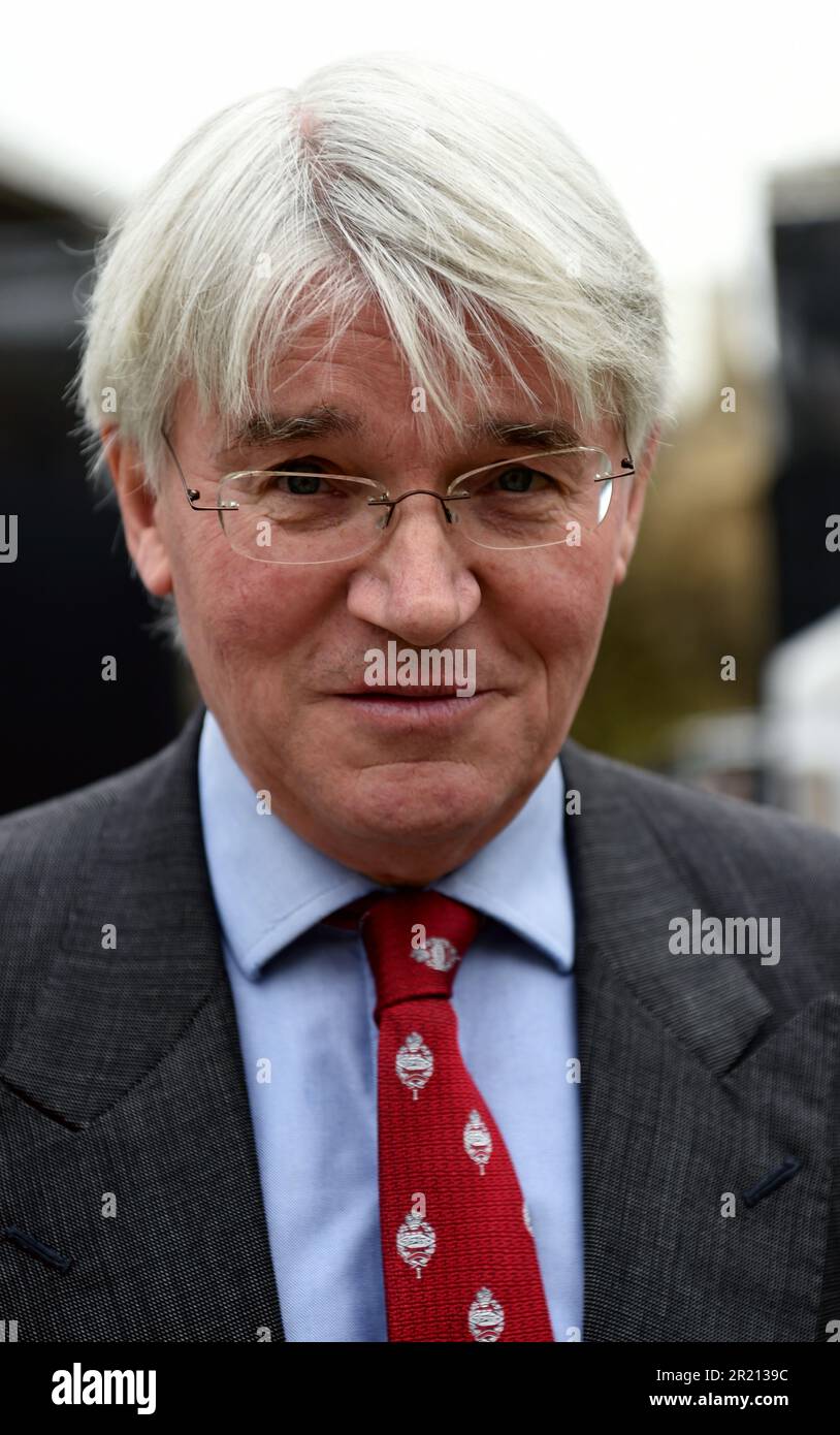 Fotografia di Andrew Mitchell, deputato conservatore di Sutton Coldfield, al di fuori del parlamento britannico mentre la saga Brexit continua dopo che Theresa May ottiene un'estensione all'articolo 50. Foto Stock