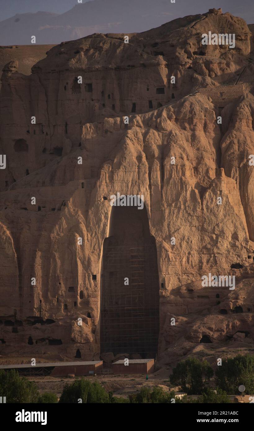 Buddha di Bamyan nell'Afghanistan centrale Foto Stock