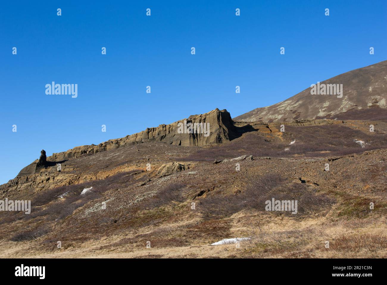 Laugarvatnshellar, Islanda, casa nella roccia Foto Stock