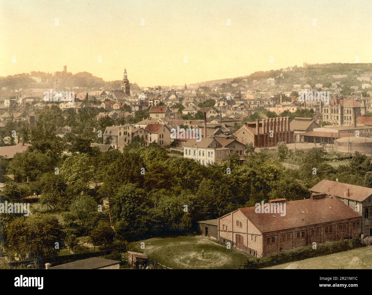 Bielefeld in Renania settentrionale-Vestfalia, Germania, storico, stampa fotocromica dal 1890s / Bielefeld in Nordrhein-Westfalen, Deutschland, Historisch, Photochromdruck aus den 1890er-Jahren Foto Stock