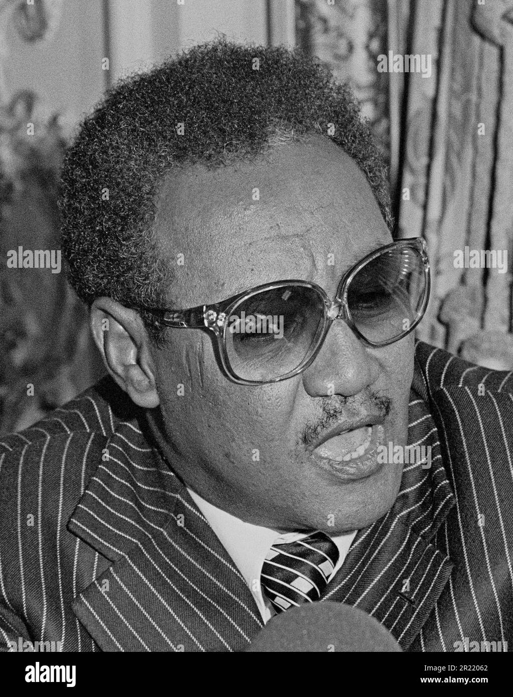 Jaafar Muhammad An-Nimeiry, Presidente del Sudan, in visita a San Francisco nel settembre 1979 Foto Stock