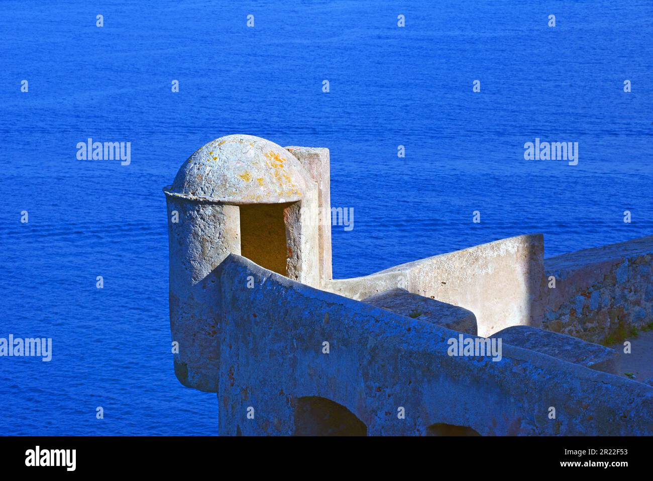 Il castello costruito dal genovese, Francia, Corsica, Calvi Foto Stock