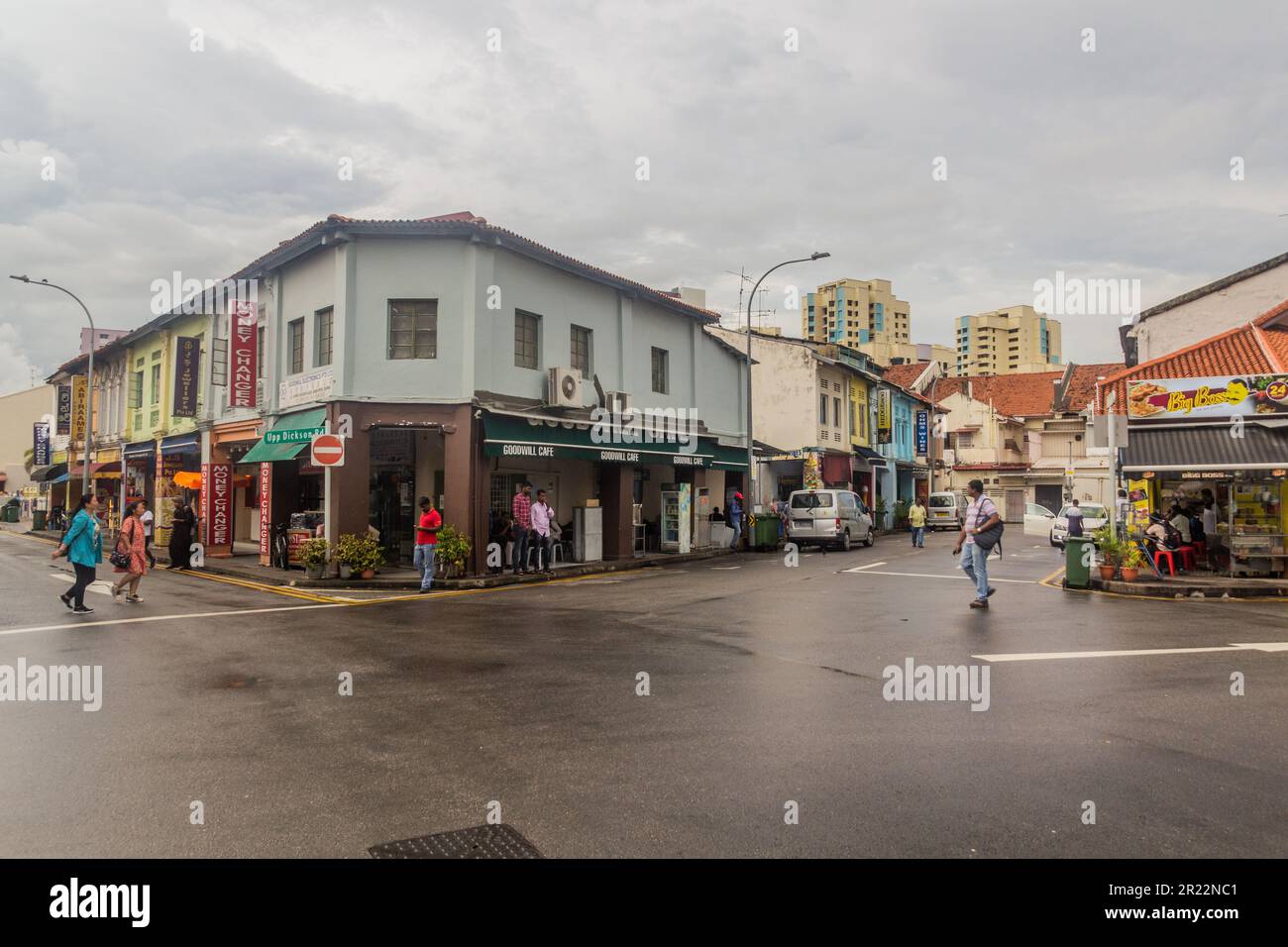 SINGAPORE, SINGAPORE - 16 DICEMBRE 2019: Quartiere Little India di Singapore. Foto Stock