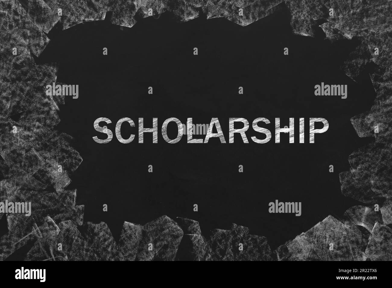 Borsa di studio scritta con gesso sulla lavagna Foto Stock