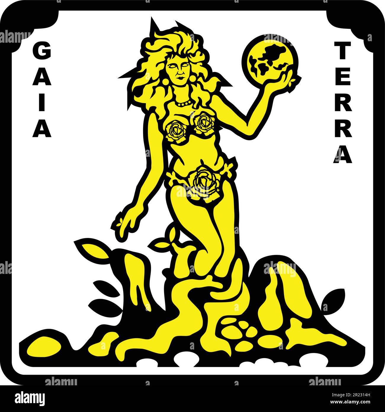 Gaia Terra Deity of Greek and Rome Illustrazione Vettoriale