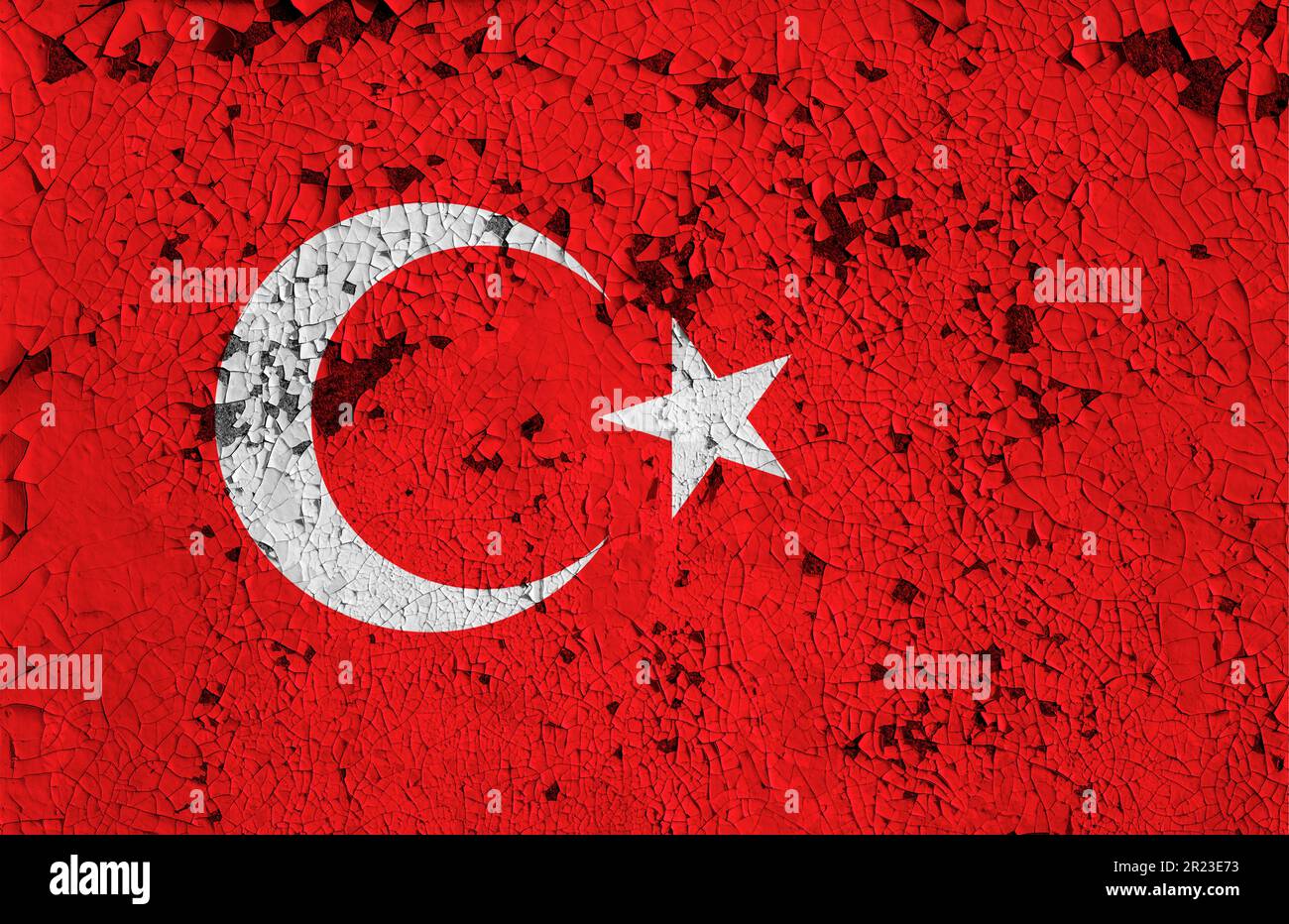 Bandiera nazionale della Turchia, le elezioni presidenziali si terranno in Turchia nel maggio 2023 28 secondo turno Foto Stock