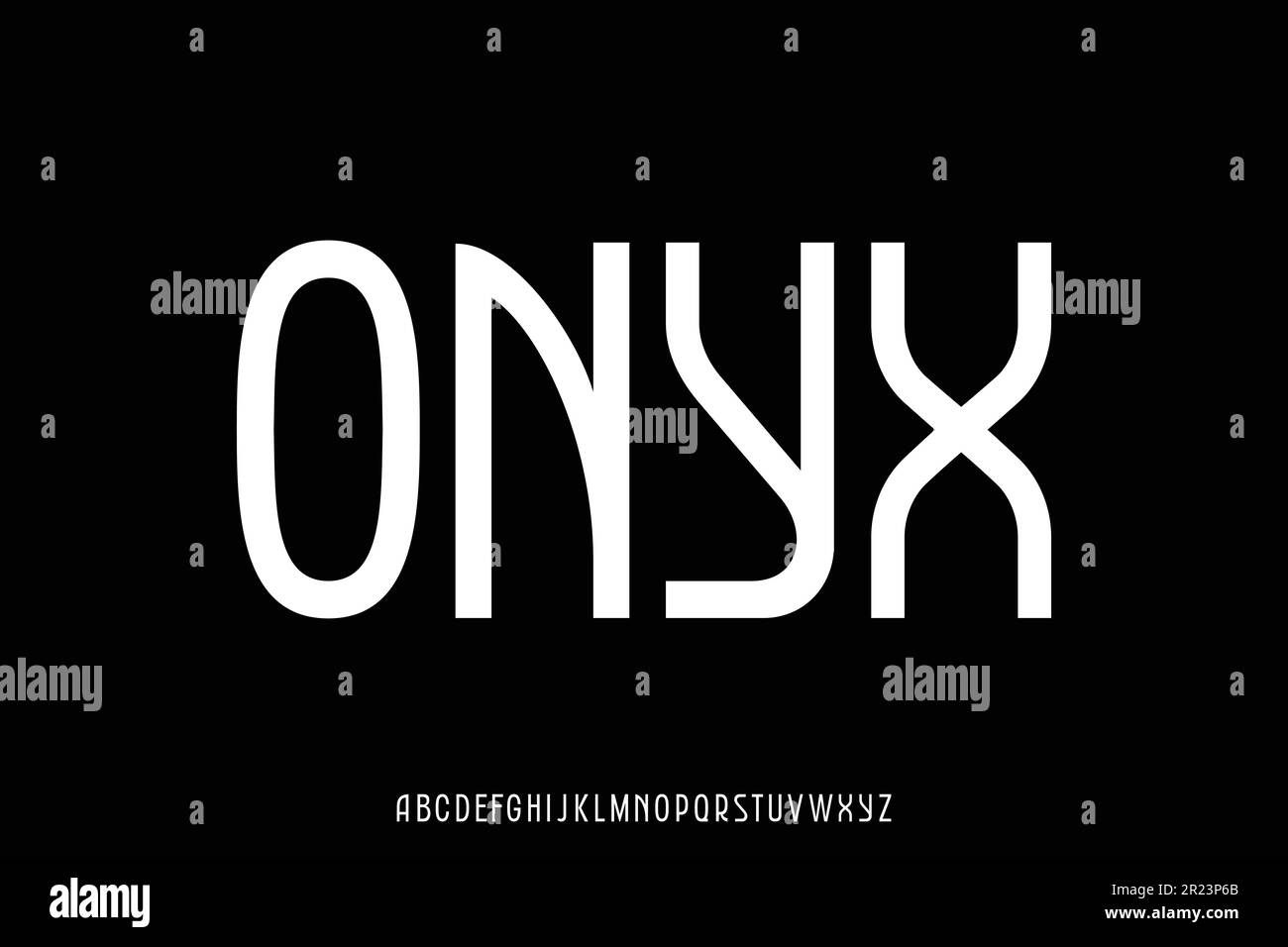Illustrazione vettoriale di font stile tipografico moderno unica Illustrazione Vettoriale