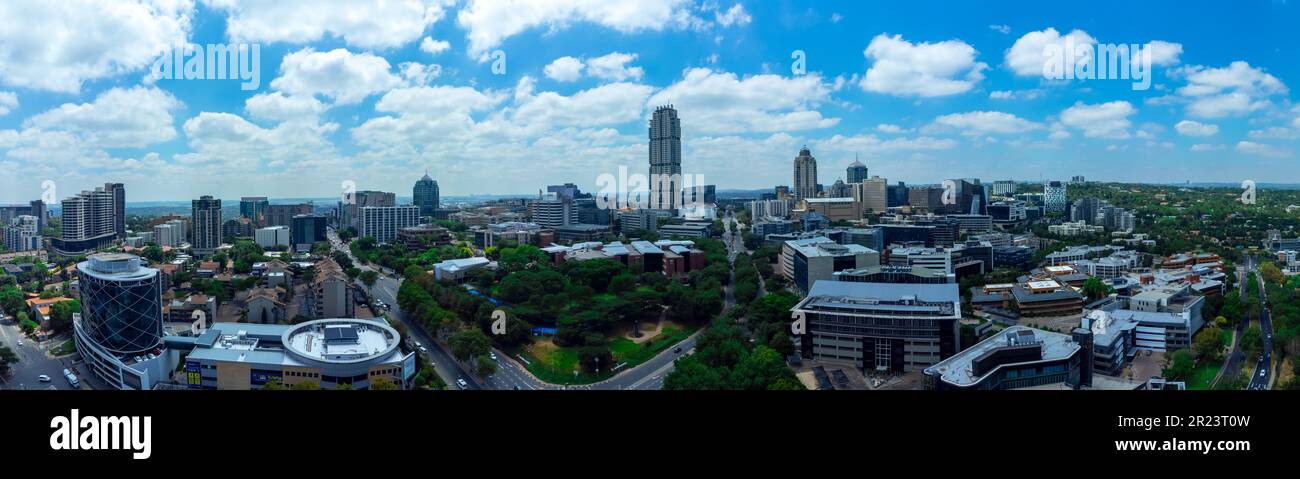 Una vista panoramica di Sandton Central Foto Stock