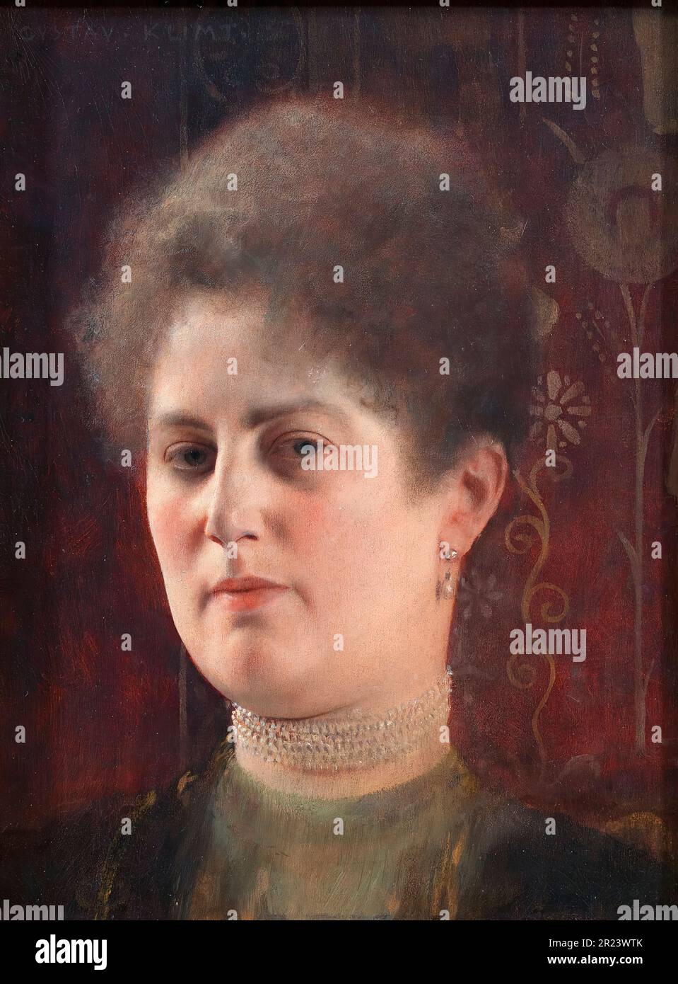 Gustav Klimt, Ritratto di una donna sconosciuta (Frau Heymann?), dipinto 1884-1904 Foto Stock