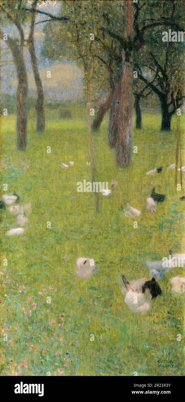 Gustav Klimt, Nach dem Regen (dopo la pioggia), pittura paesaggistica 1898 Foto Stock