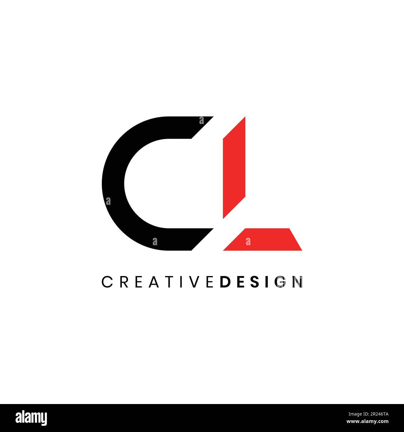Grafica creativa minimalista lettera CL logo disegno vettoriale Illustrazione Vettoriale