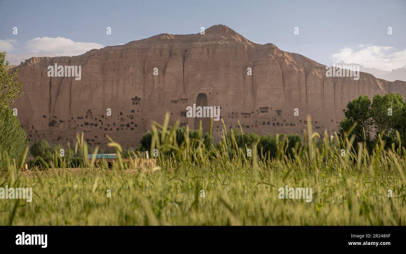 Buddha di Bamyan nell'Afghanistan centrale Foto Stock