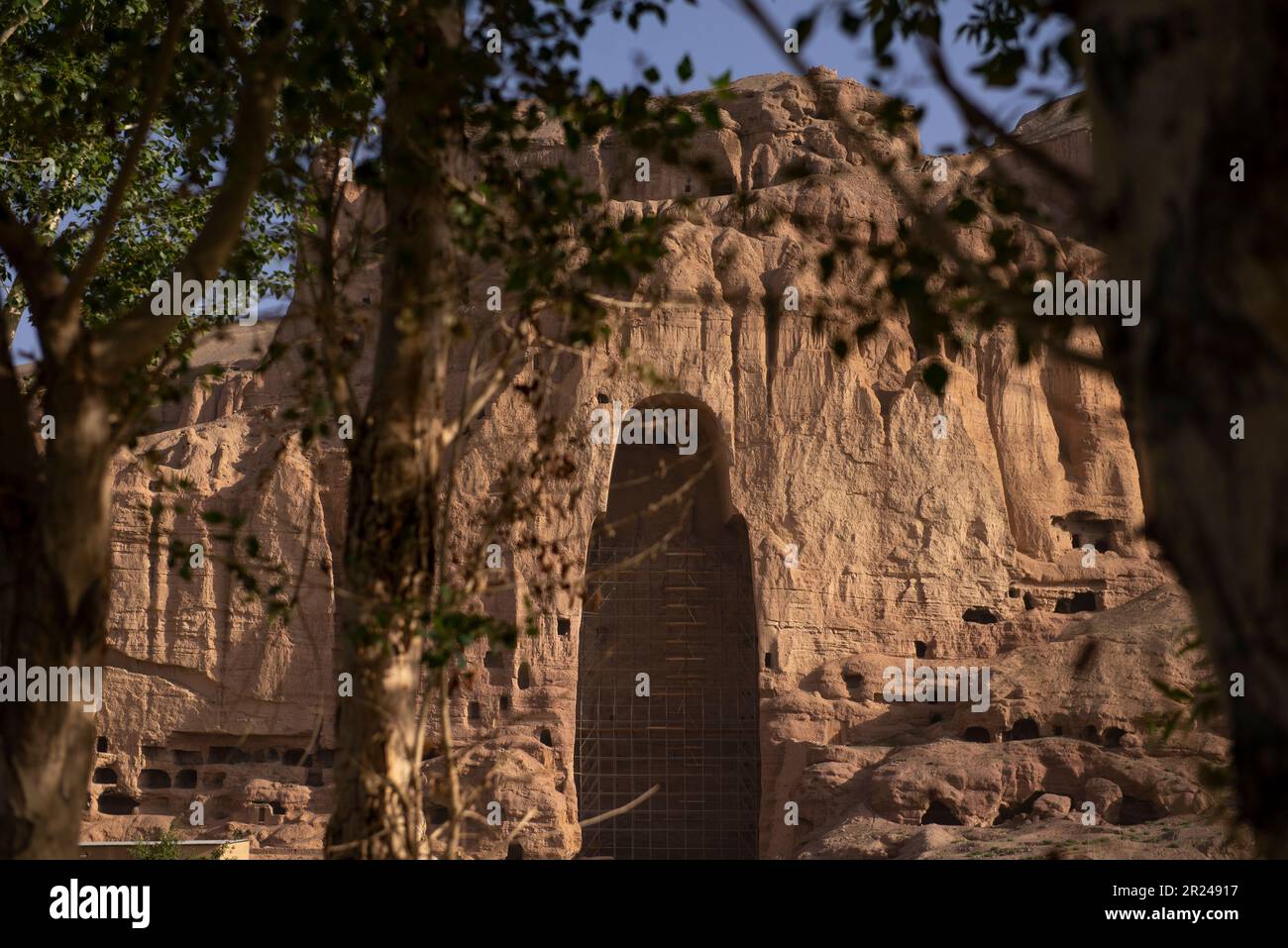 Buddha di Bamyan nell'Afghanistan centrale Foto Stock