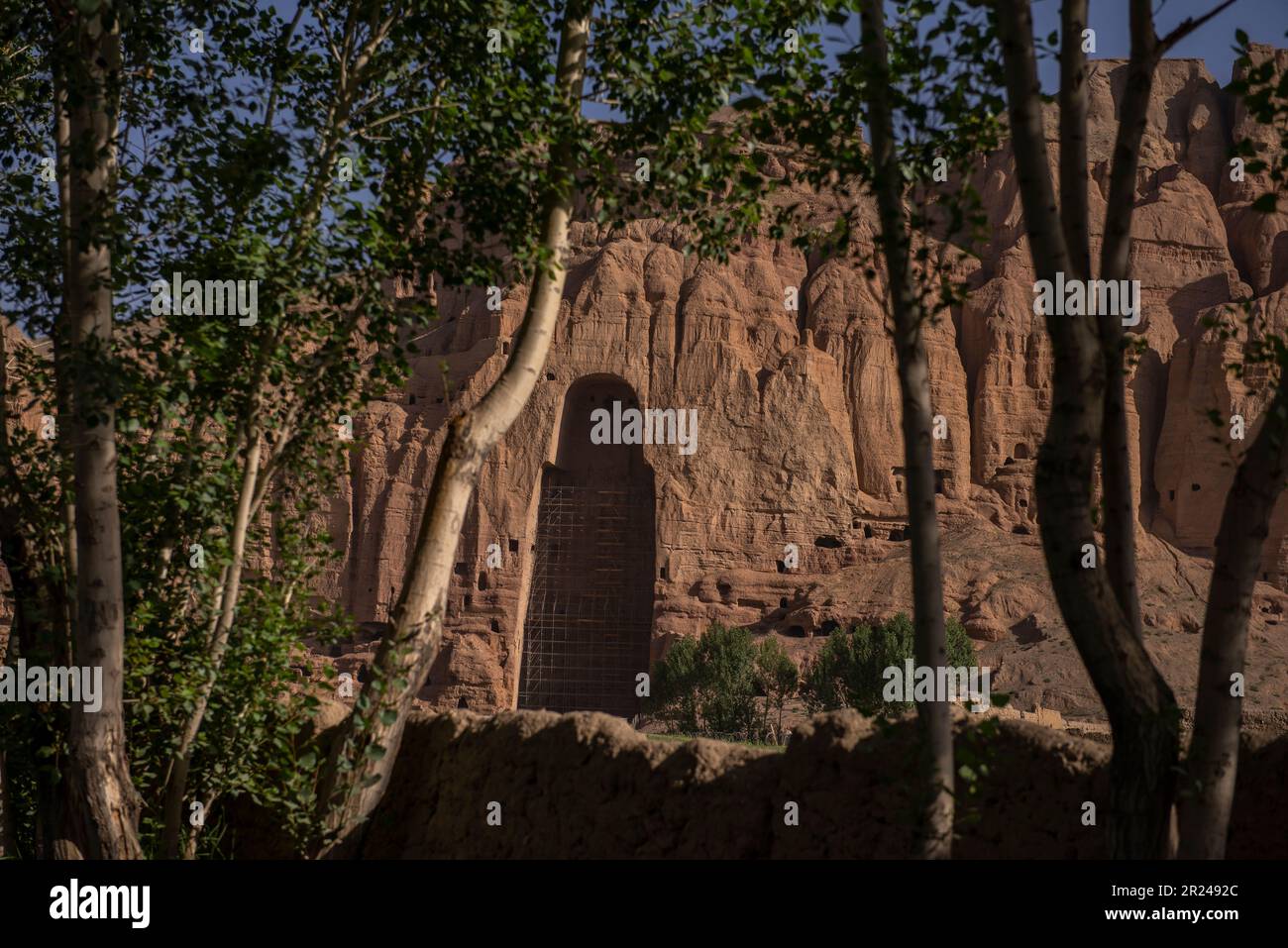 Buddha di Bamyan nell'Afghanistan centrale Foto Stock