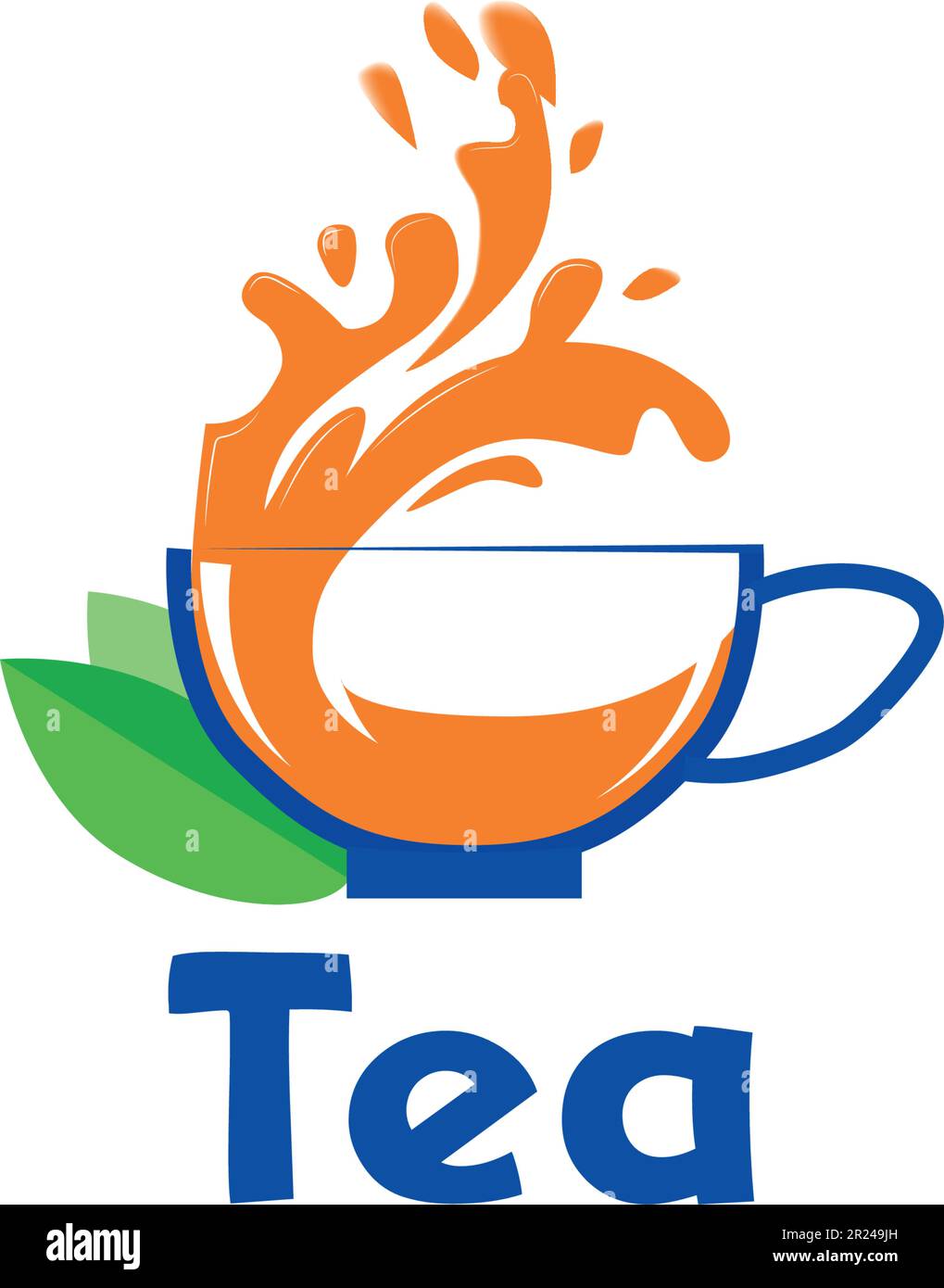 icone con il logo della tazza da tè Illustrazione Vettoriale