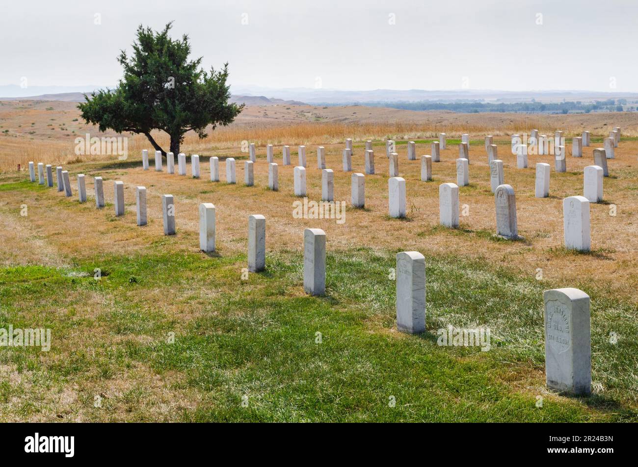 Little Bighorn Battlefield National Monument in Montana Foto Stock