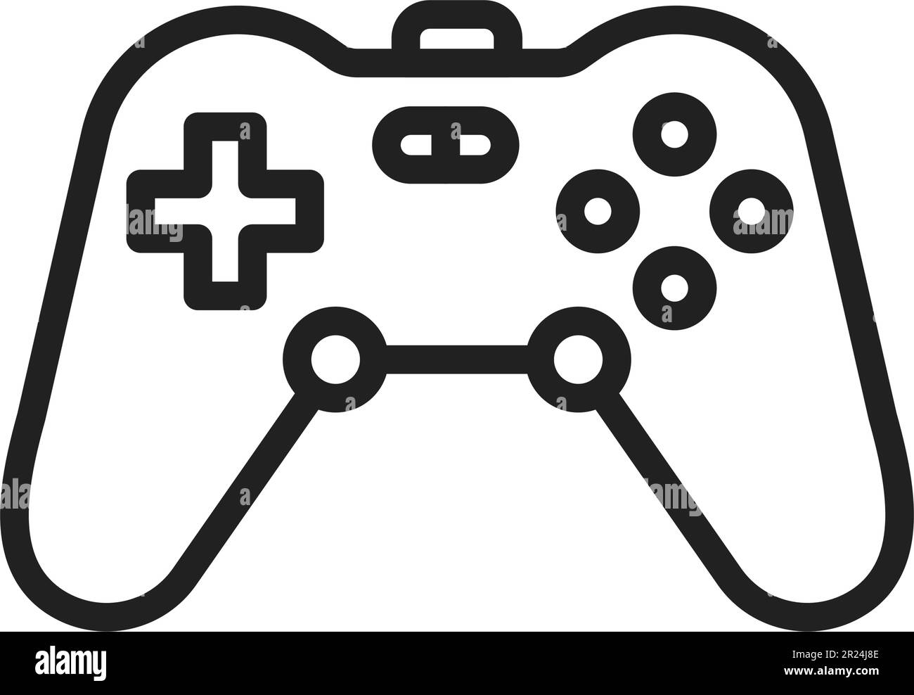 Immagine vettoriale dell'icona del controller di gioco. Illustrazione Vettoriale