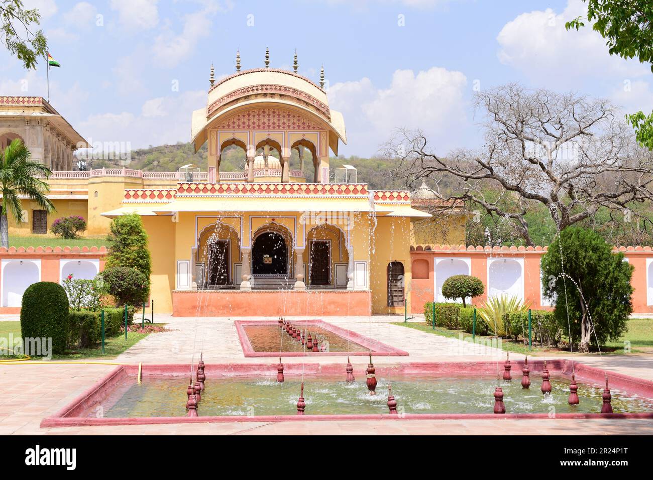Kanak Vrindavan Garden, Jaipur, India. Foto Stock