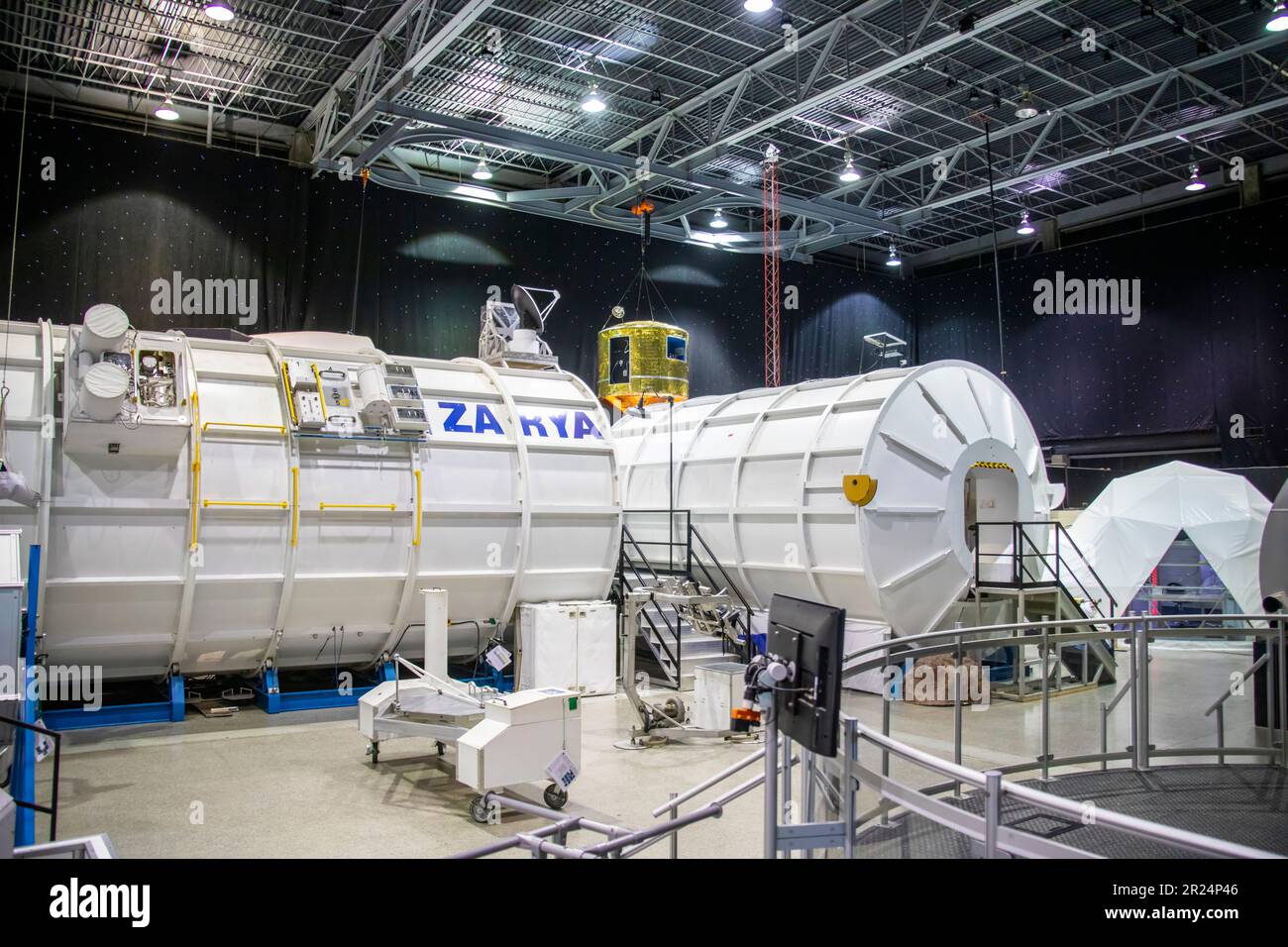 Huntsville USA 10 febbraio 2023: La struttura di formazione per bambini negli Stati Uniti Space Rocket Center. un museo che mostra razzi, successi e manufatti Foto Stock