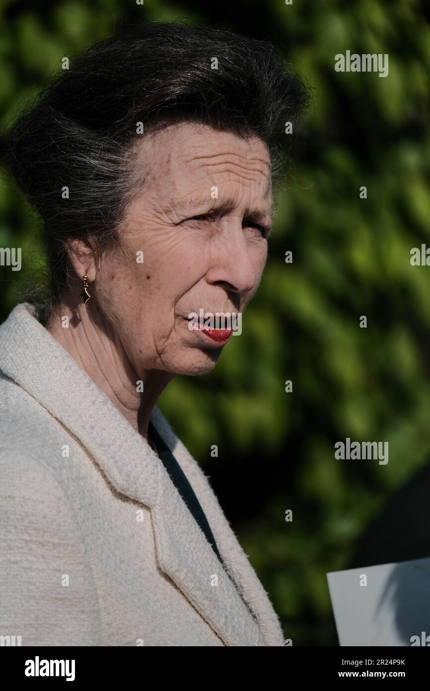 National Memorial Arboretum, Regno Unito. 16th maggio 2023. HRH la principessa reale partecipa al 60th° anniversario della Royal British Legions dell'ultimo serviteman che è stato sradicato dal servizio nazionale e incontra militari e donne che hanno servito nei vari conflitti. Credit Mark Lear / Alamy Live News Foto Stock