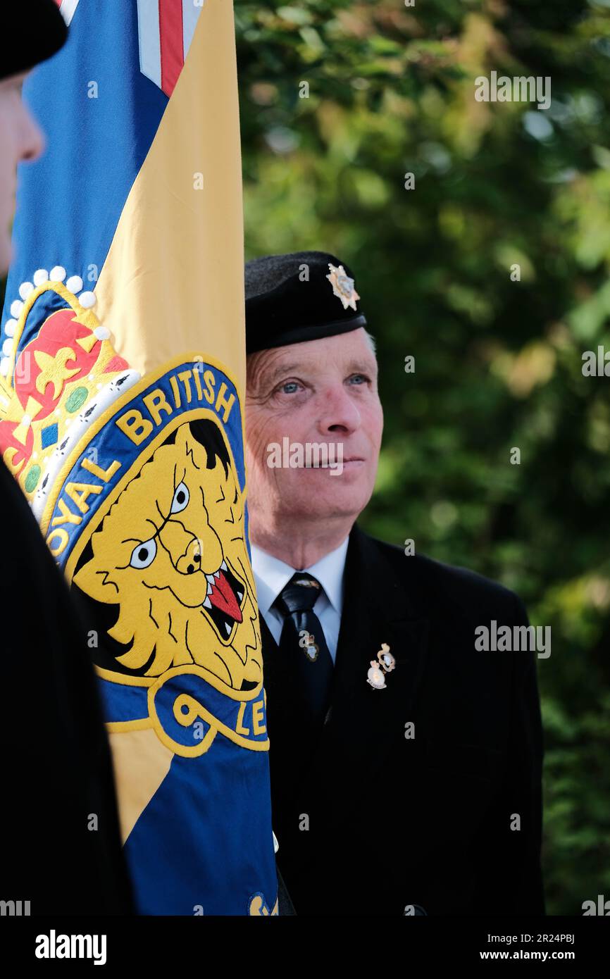 National Memorial Arboretum, Regno Unito. 16th maggio 2023. HRH la principessa reale partecipa al 60th° anniversario della Royal British Legions dell'ultimo serviteman che è stato sradicato dal servizio nazionale e incontra militari e donne che hanno servito nei vari conflitti. Credit Mark Lear / Alamy Live News Foto Stock