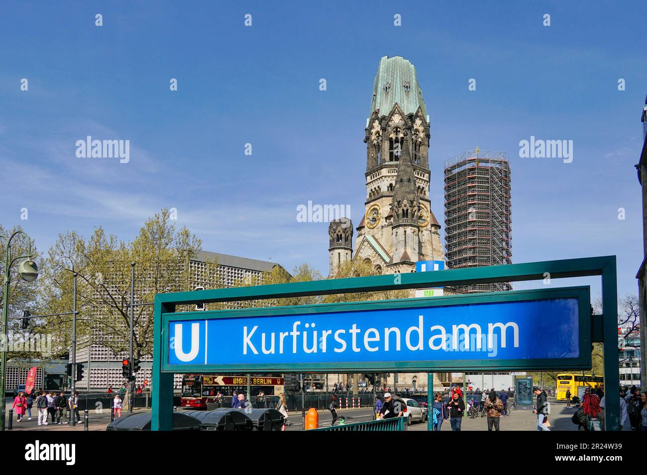 U-Bahnhof Kurfürstendamm, Gedächniskirche, Kuhdamm, City West, Berlino Foto Stock