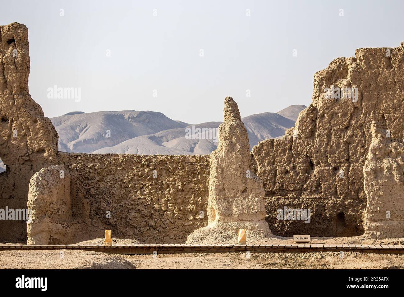 Le rovine scioglienti di Jiaohe Foto Stock