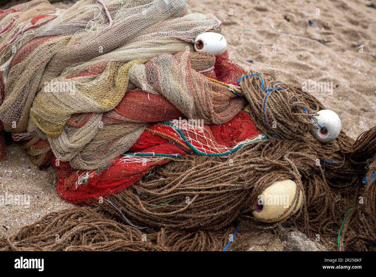 Sri Lanka, Provincia meridionale, Sud, Süd, Sud, ville, Staadt, città, Galle, Filet de pêche, Fischernetz, reti da pesca, reti da pesca Foto Stock