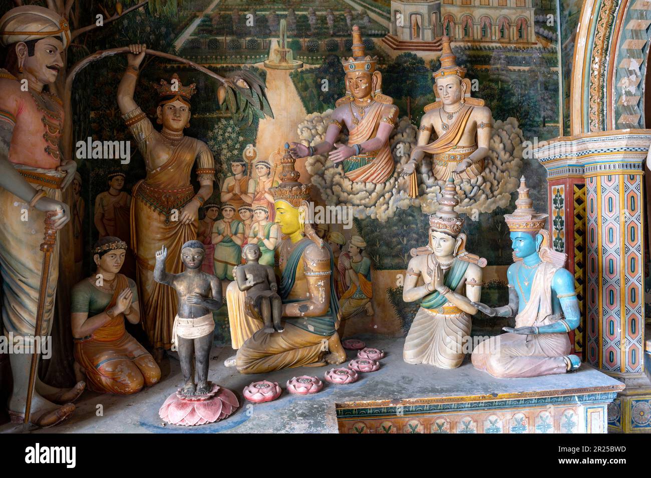 Sri Lanka, Provincia meridionale, Sud, Süd, Sud, tempio, Tempel, Dikwela tempio Wewurukannala Vihara, Bouddha Foto Stock
