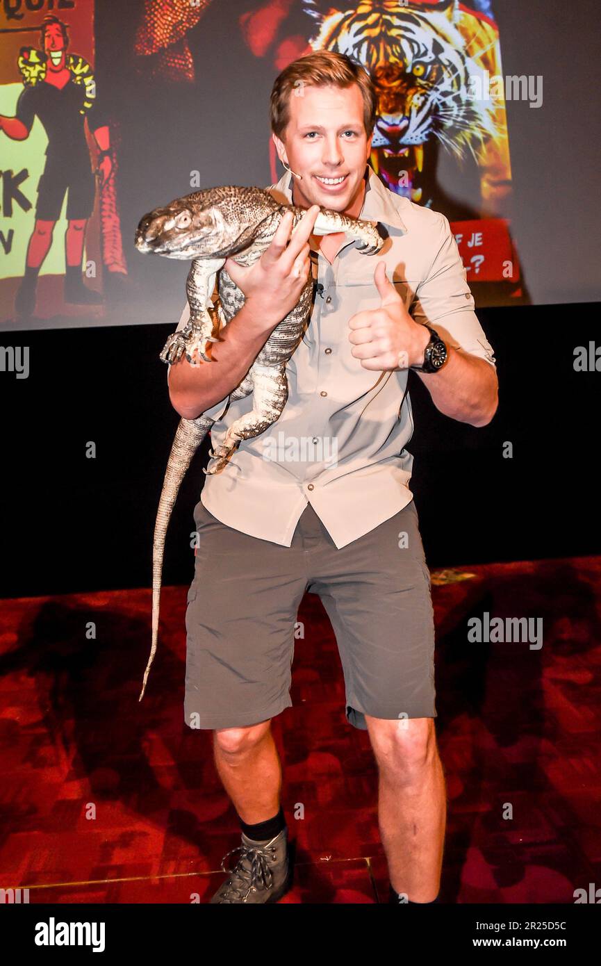 31-08-2016, Amsterdam, Paesi Bassi: Freek Vonk samen ha incontrato Johan aanwezig bij de lancering van zijn magazine Wild van Freek a Pathe TUSCHINSKI THEATER te Amsterdam. Foto Stock