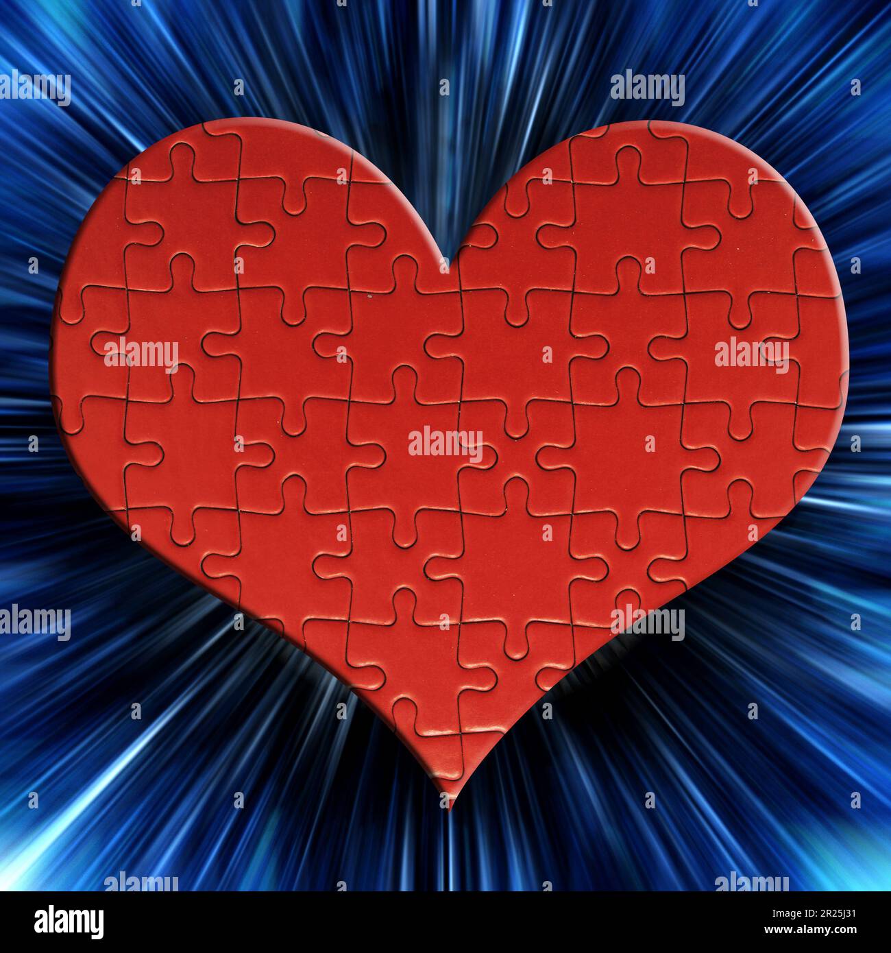 concetto di forma del cuore per un mondo d'amore Foto Stock