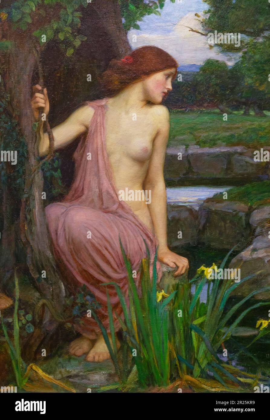 ECHO, Echo e Narcissus, John William Waterhouse, 1903, dettaglio Foto Stock