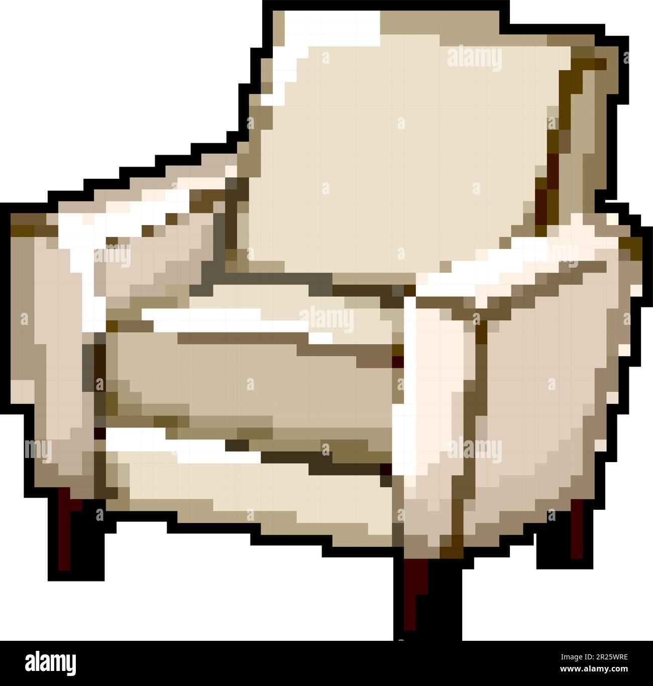 casa poltrona sedia gioco pixel arte vettore illustrazione Illustrazione Vettoriale